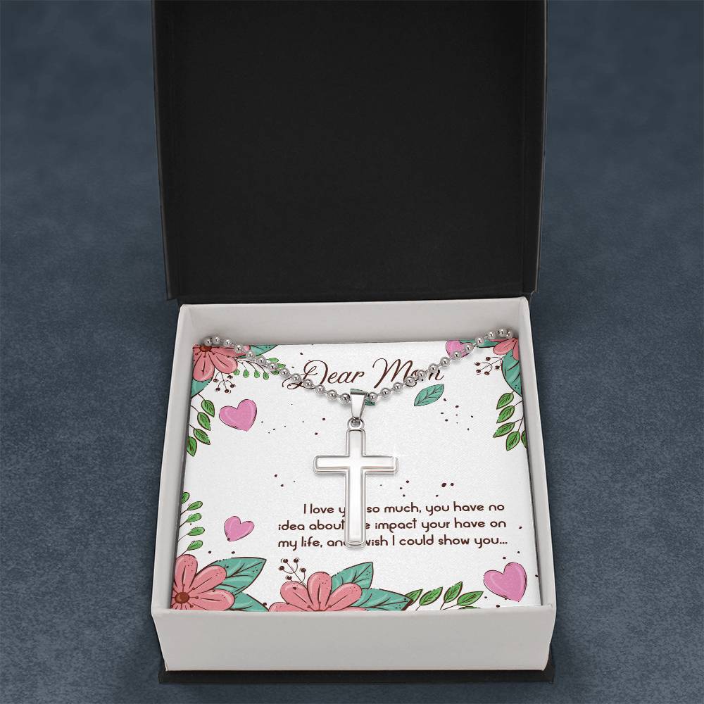 Mother's Day - Christian Cross Necklace - Dear Mom