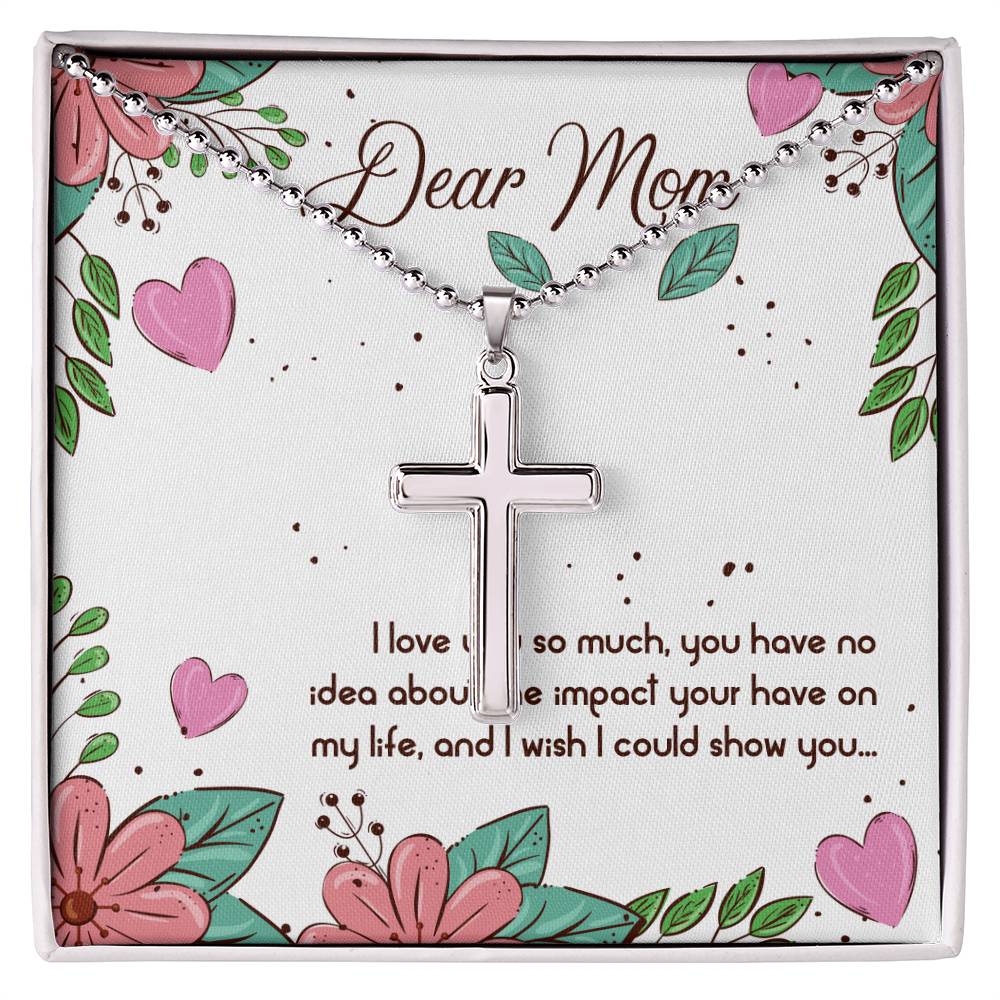 Mother's Day - Christian Cross Necklace - Dear Mom