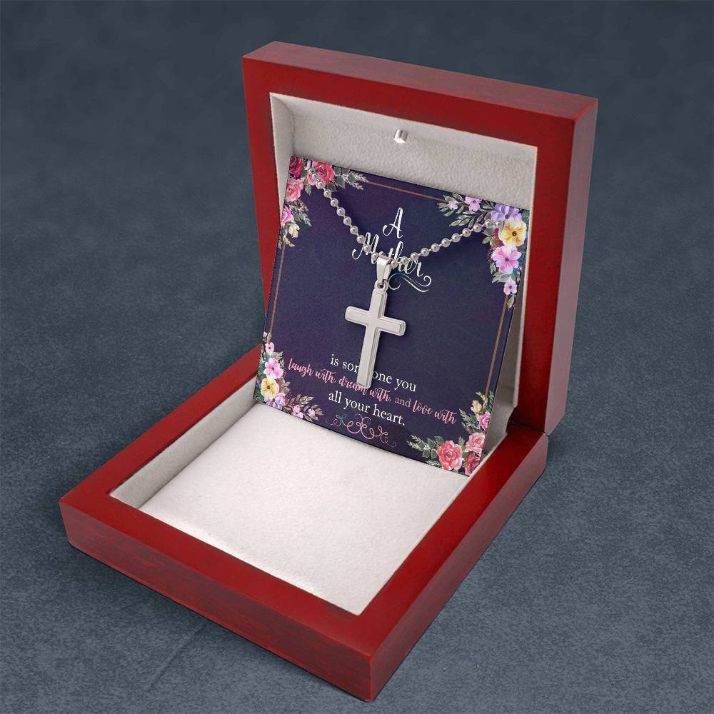 Mother's Day Necklace - Names - A Mother is Someone You Laugh With