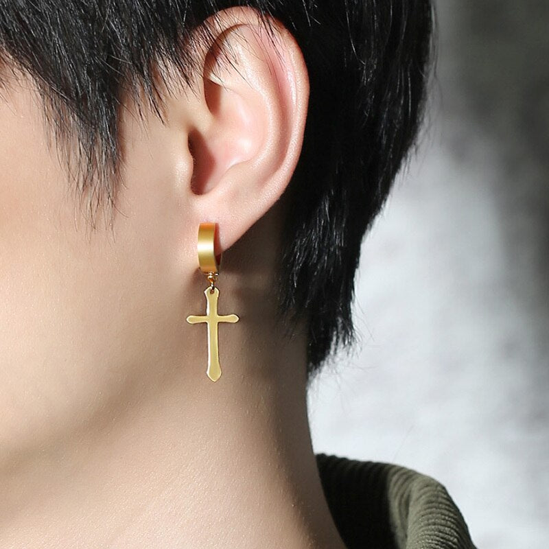 Christian Jewelry for Women I Simple Dainty Cross Dangle Earrings