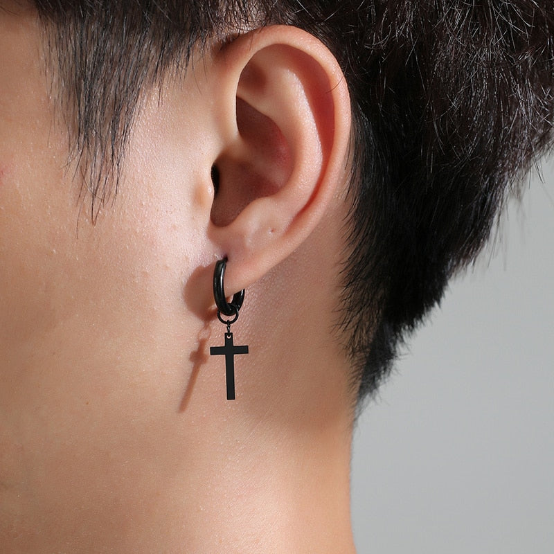 Christian Jewelry for Women I Simple Dainty Cross Dangle Earrings