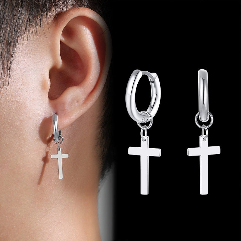 Christian Jewelry for Women I Simple Dainty Cross Dangle Earrings