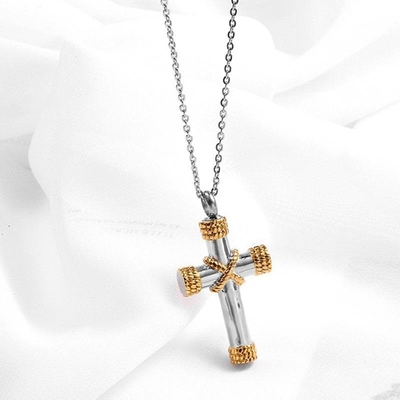 High Quality Metal Funeral Cremation Cross Pendant