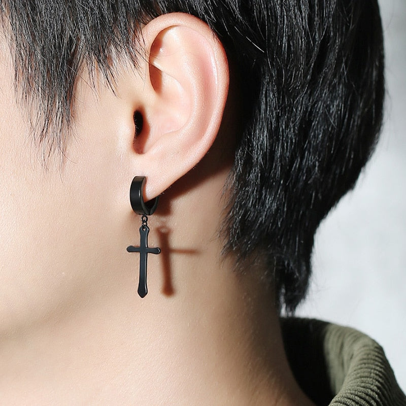Christian Jewelry for Women I Simple Dainty Cross Dangle Earrings