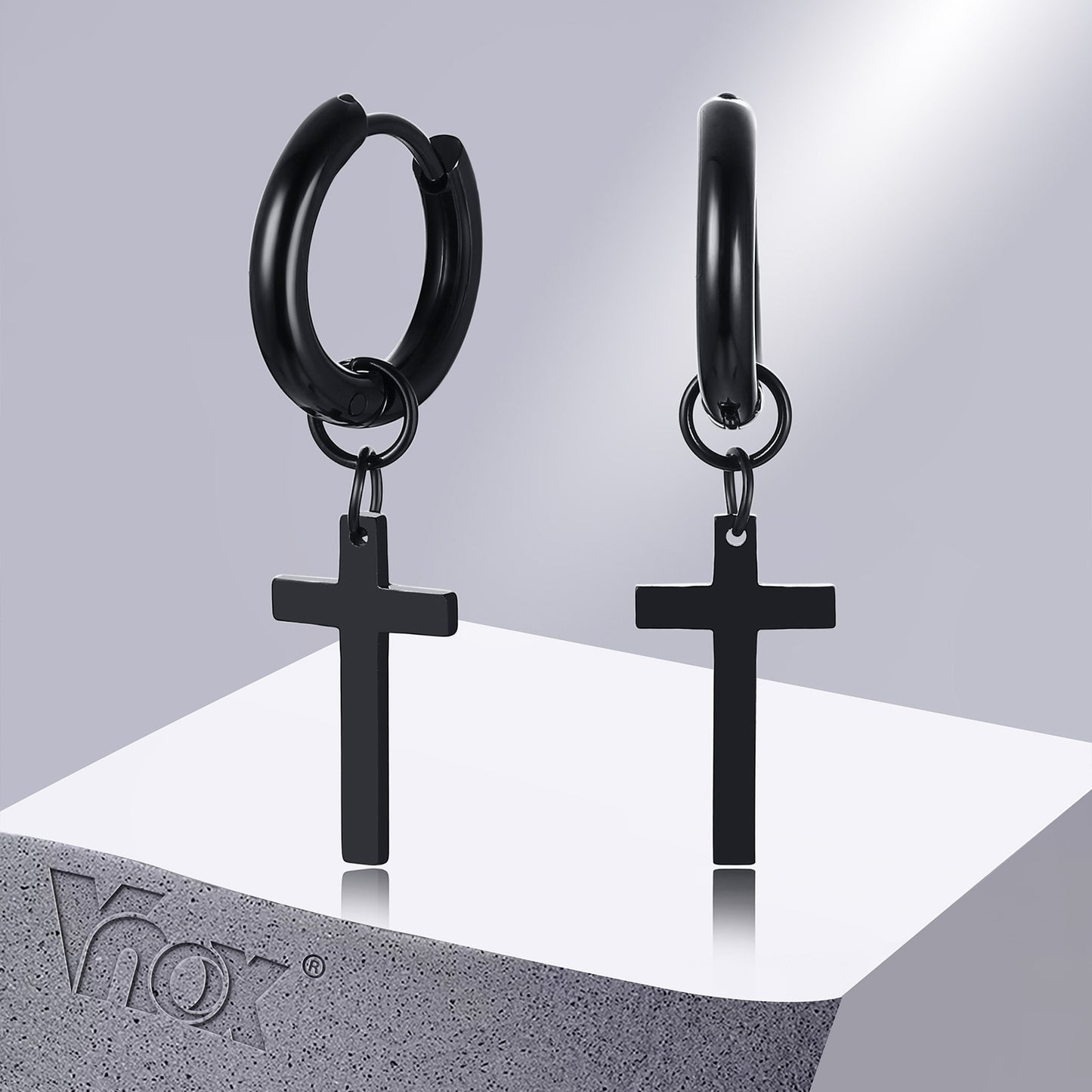 Christian Jewelry for Women I Simple Dainty Cross Dangle Earrings