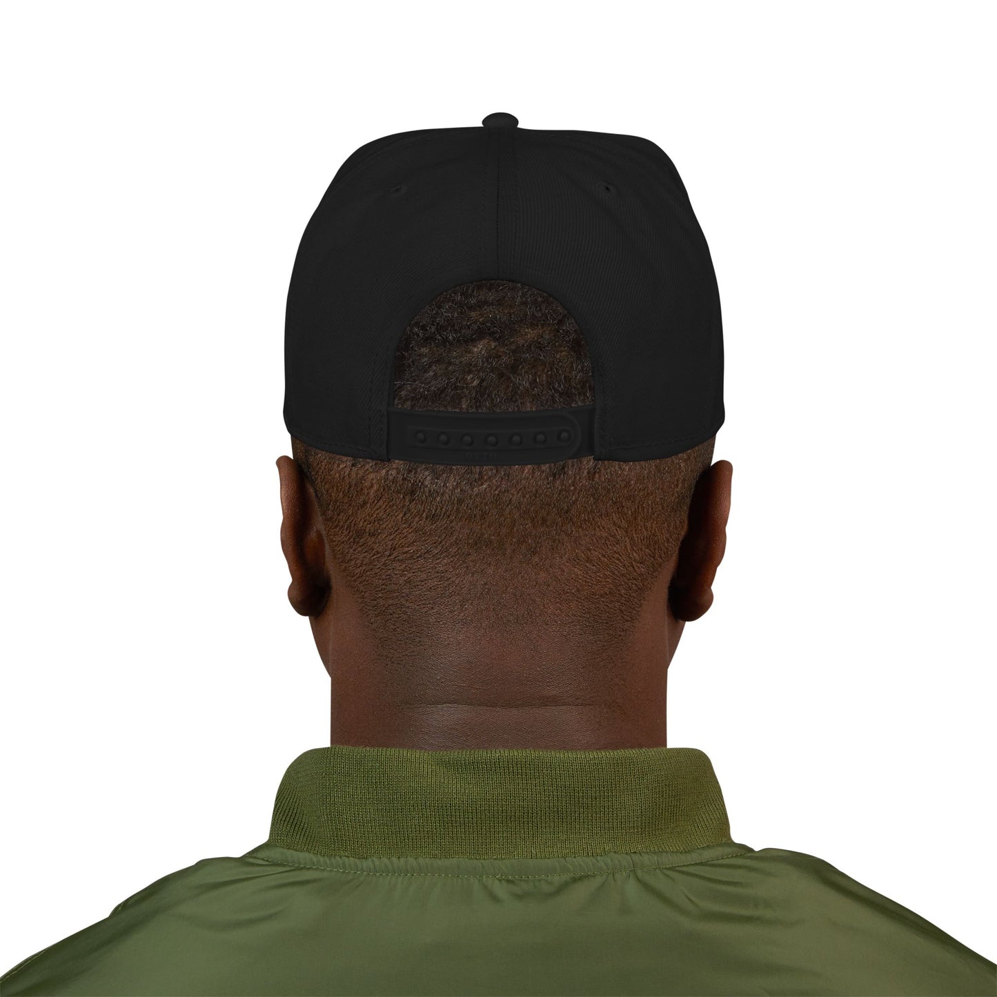 Script Cross Embroidered Snapback – Black Christian Hat
