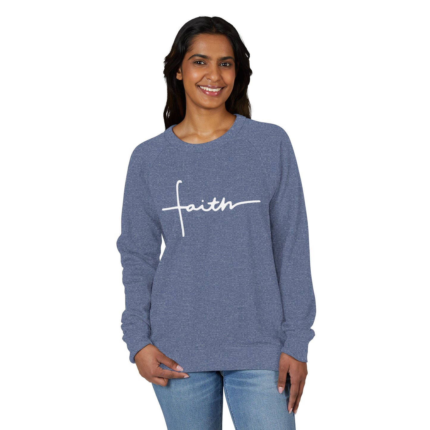 Faith Script Crewneck Sweatshirt | Christian Faith Sweatshirt for Women