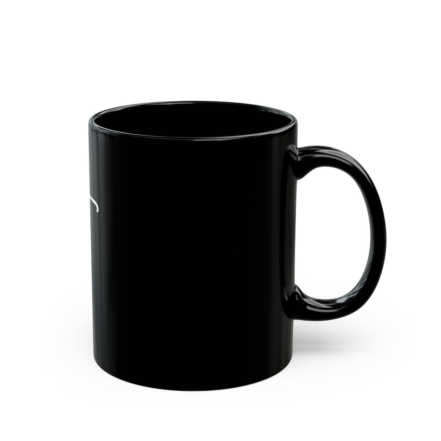Faith Script Ceramic Mug | Black Glossy Christian Coffee Mug (11oz / 15oz)