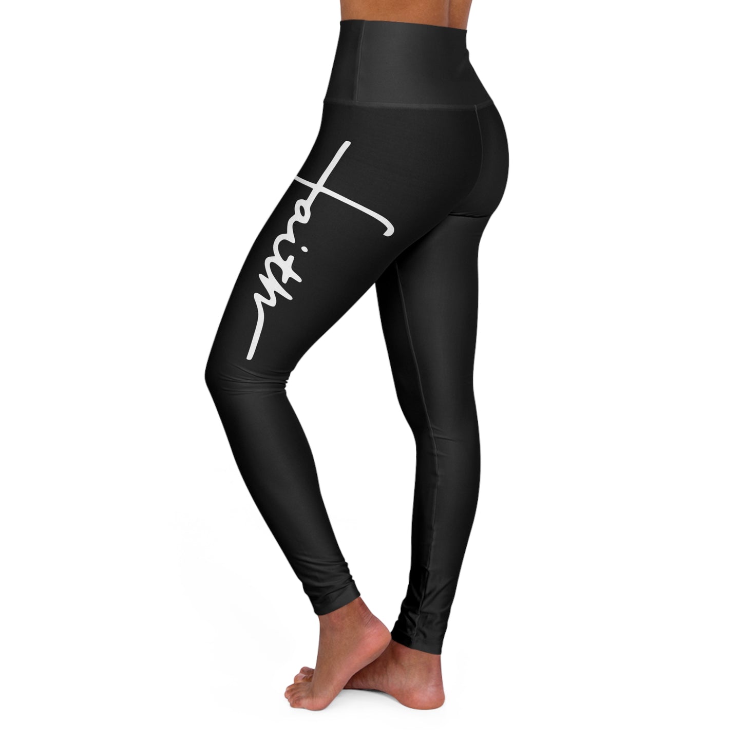 Christian “Faith” Yoga Leggings – High-Waisted, Inspirational Activewear