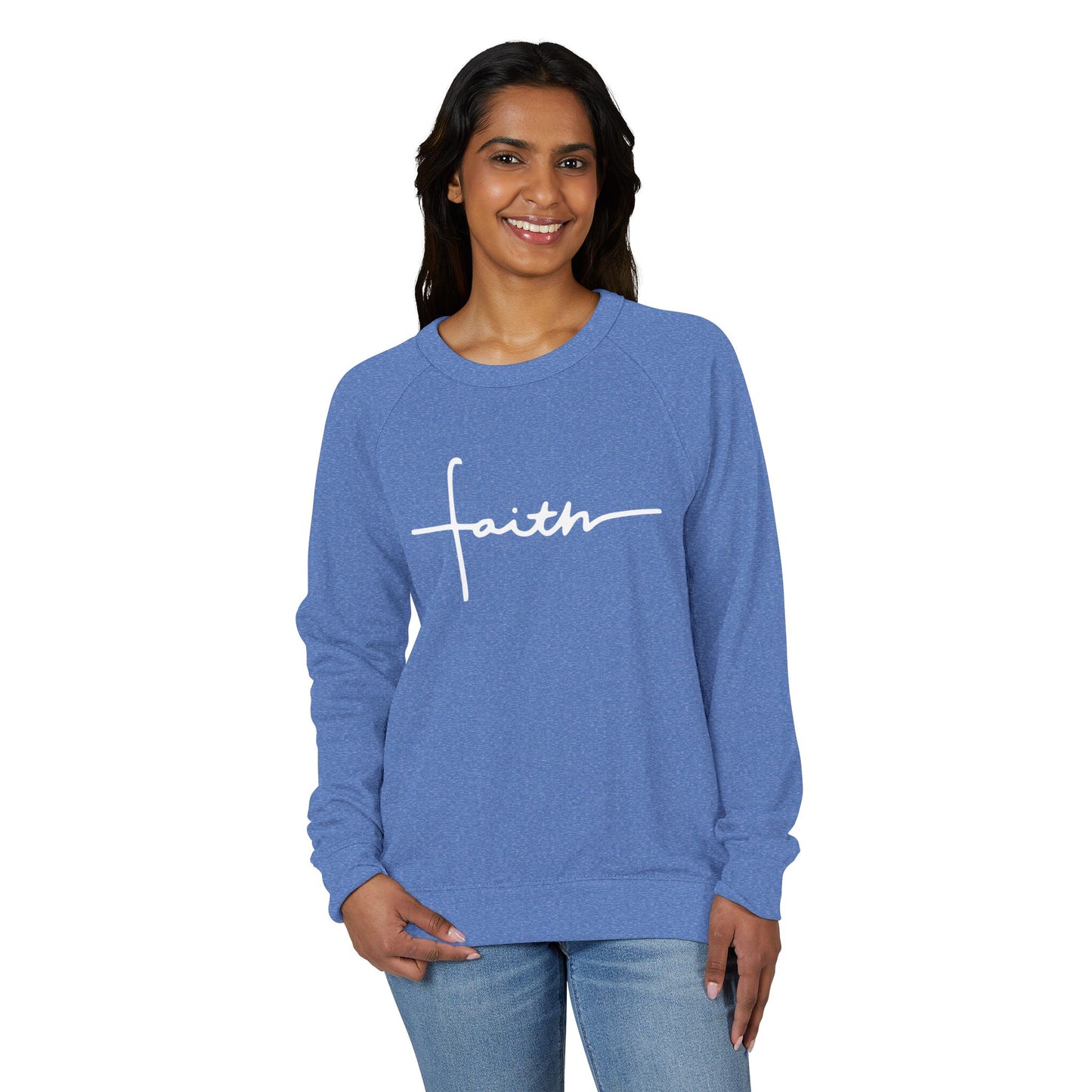 Faith Script Crewneck Sweatshirt | Christian Faith Sweatshirt for Women