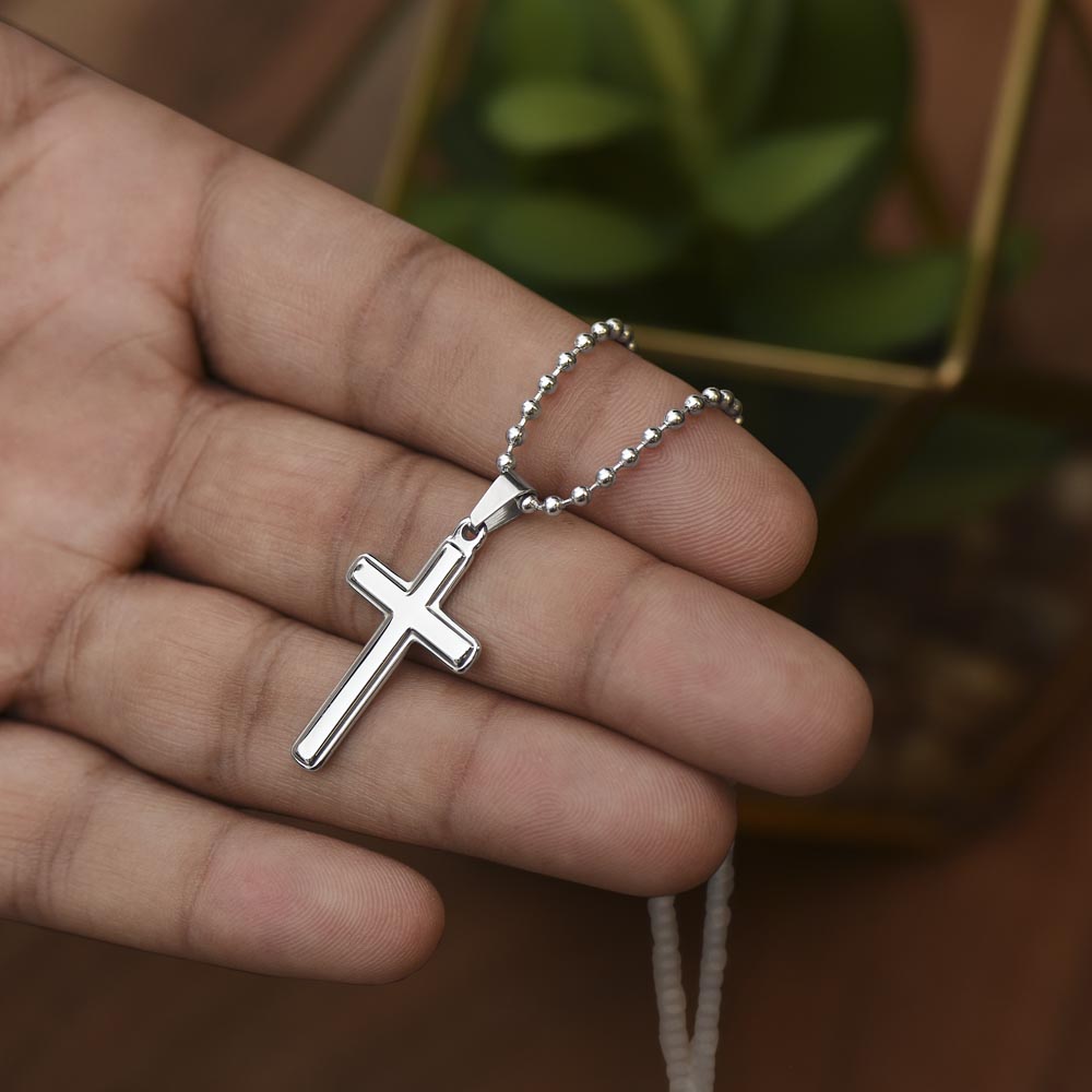 Christian Cross Necklace - Christian Jewelry - Let your faith be bigger than your fears