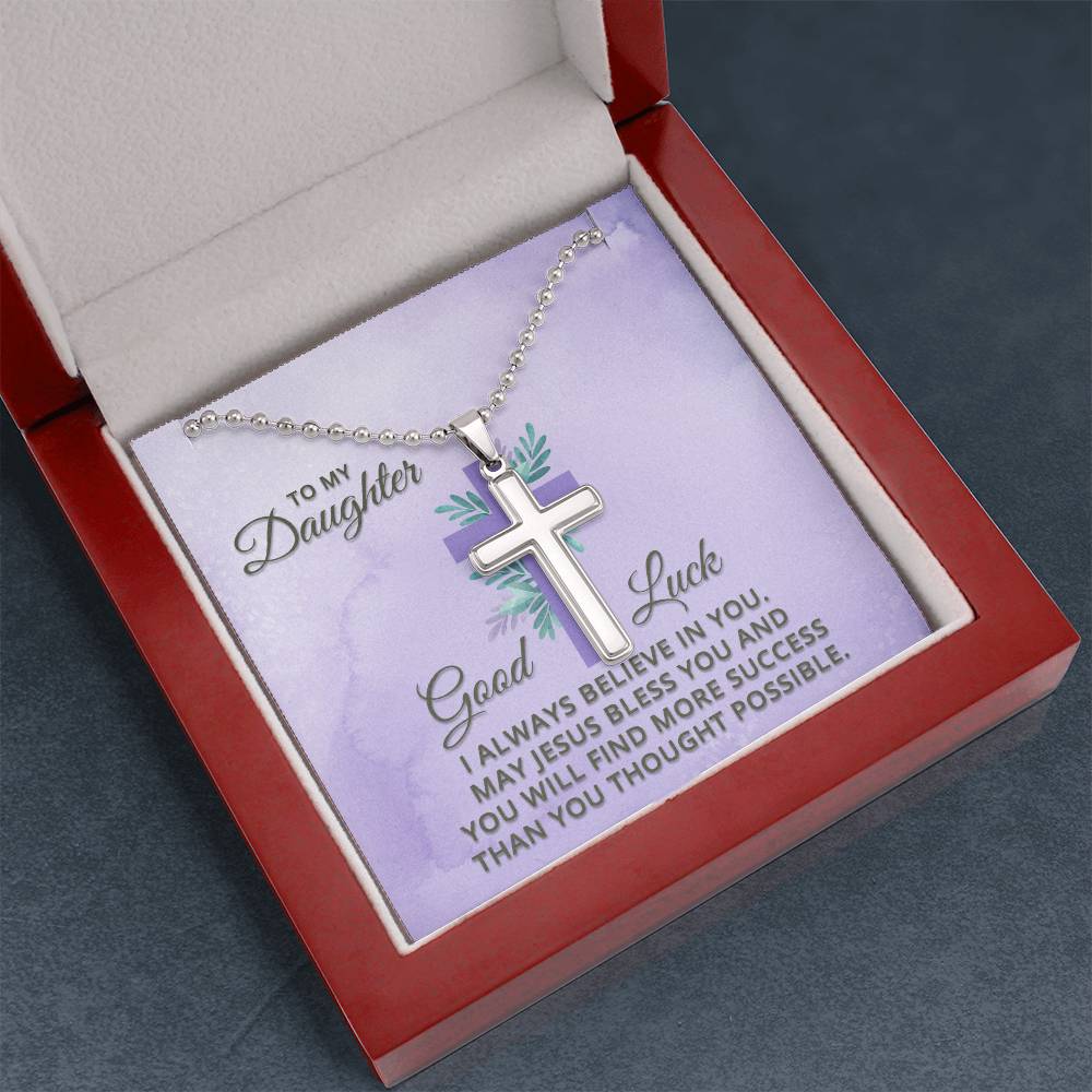 Christian Cross Necklace - Christian Jewelry - To My Daughter