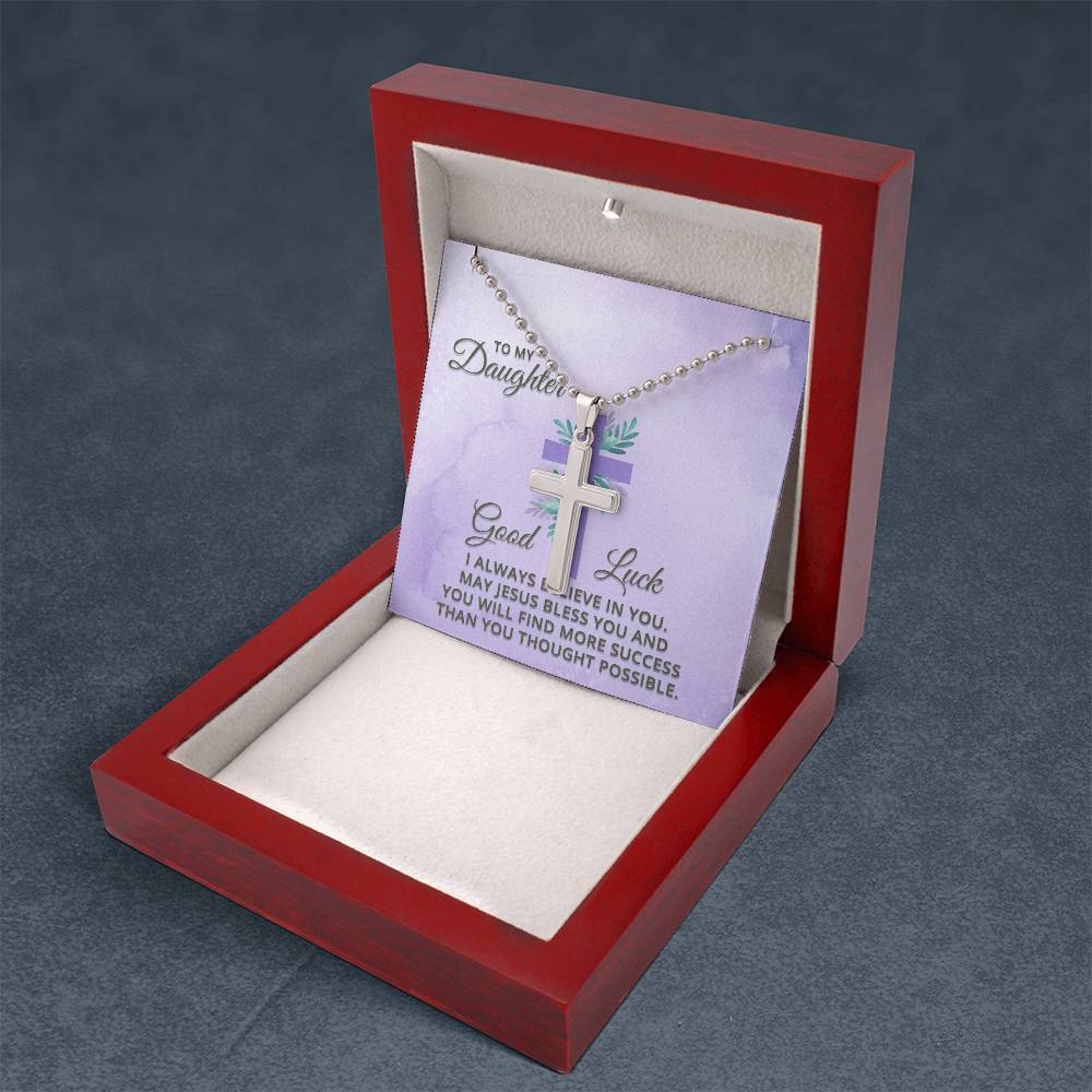 Christian Cross Necklace - Christian Jewelry - To My Daughter