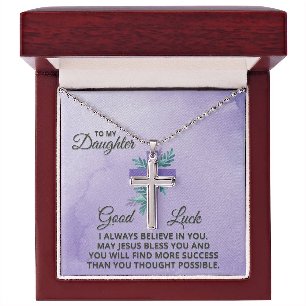 Christian Cross Necklace - Christian Jewelry - To My Daughter