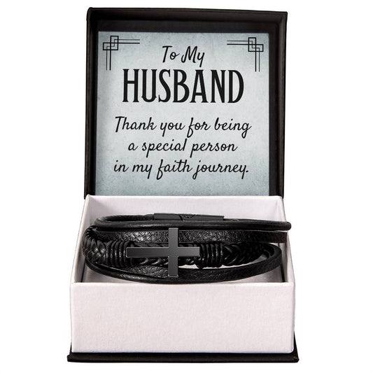 Men's Cross Bracelet I Christian Jewelry I Gifts for Men I To My Husband