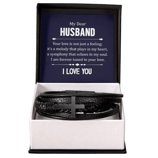 Men's Cross Bracelet I Christian Jewelry I Gifts for Men I Dear Husband