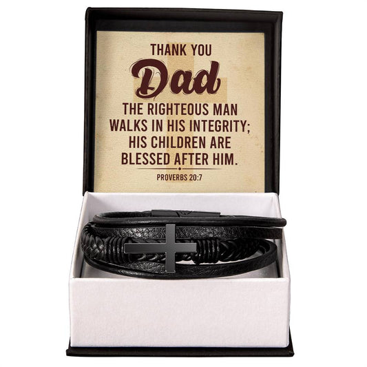 Men's Cross Bracelet I Christian Jewelry I Gifts for Men I Dad