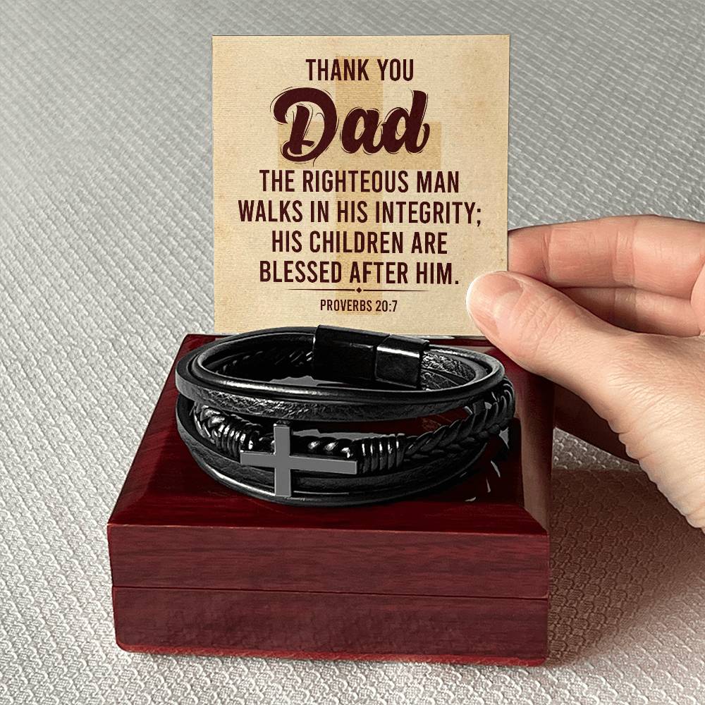 Men's Cross Bracelet I Christian Jewelry I Gifts for Men I Dad