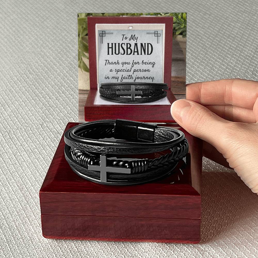 Men's Cross Bracelet I Christian Jewelry I Gifts for Men I Husband