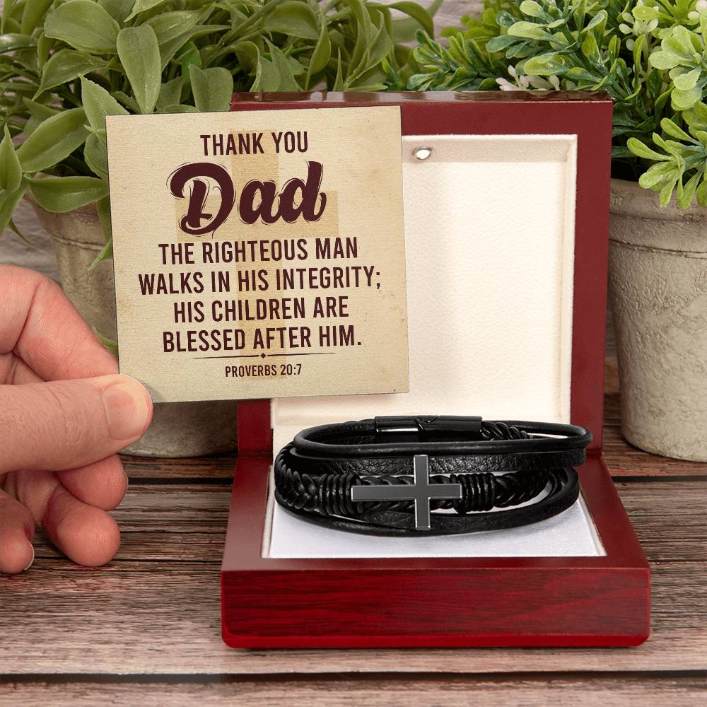 Men's Cross Bracelet I Christian Jewelry I Gifts for Men I Dad