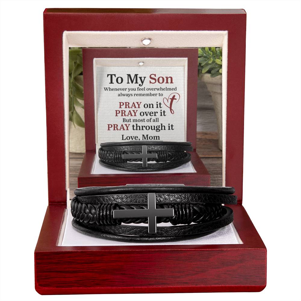 Men's Cross Bracelet I Christian Jewelry I Gifts for Men I To My Son