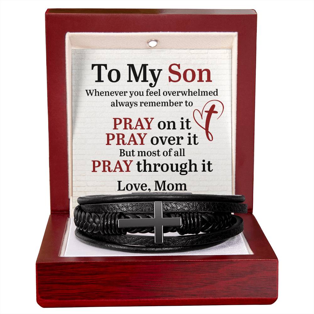 Men's Cross Bracelet I Christian Jewelry I Gifts for Men I To My Son