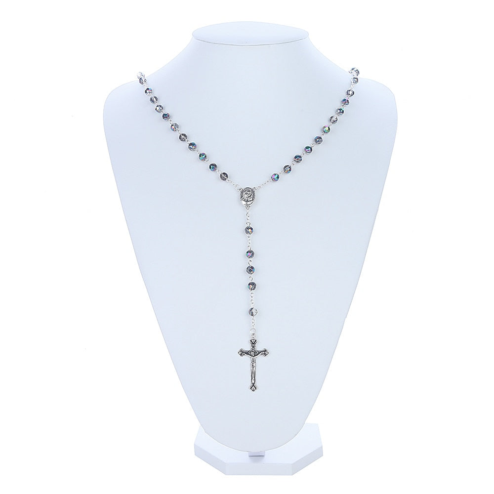 Christian Cross Rosary Necklace