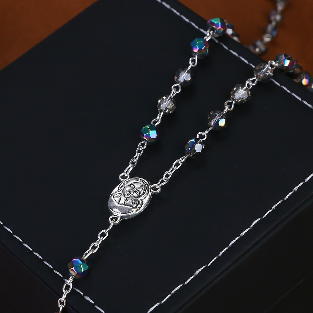 Christian Cross Rosary Necklace