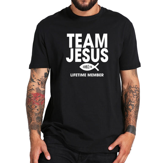 Team Jesus T Shirt Fish Print