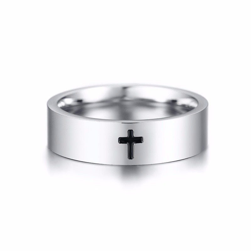 Simple Cross Ring For Men