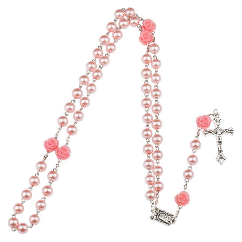 Rosary Beads I Pink Catholic Rosary Beads I Prayer Beads for Women