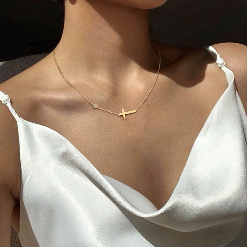 Cross Necklace I Christian Jewelry I Gifts for Women I Petite Cross