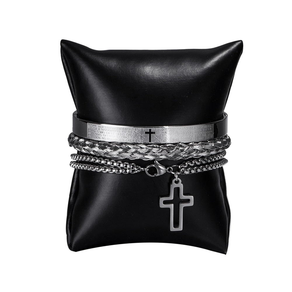 Cross Bracelet I Luxury 3 piece set I Christian Jewelry and Apparel