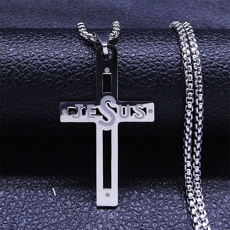 Christian Necklace I Christian Cross Necklace I Large Cross Necklace