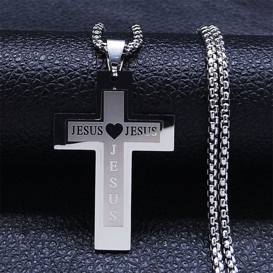 Christian Necklace I Christian Cross Necklace I Large Cross Necklace