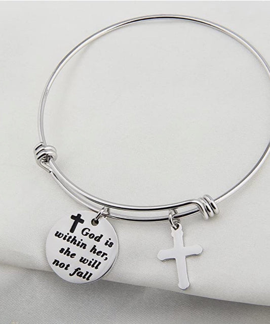 Strength Bracelet- God is Within Her